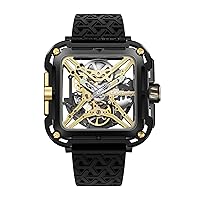 CIGA Design Mechanical Automatic Watch X Series SUV Inspired Anti-Shock Design Sapphire Crystal Analog Skeleton Watches with Silicone and Nylon Strap Fashion Wrist Accessories Gifts for Men and Women