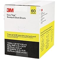 3M 59032W Easy Trap Duster, 5-Inch X 30ft, White, 60 Sheets/box