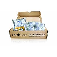 Life Gear - LG329 Emergency Food, Water & Thermal blanket for 1 person, 3 days, add to emergency or survival kit Brown Box