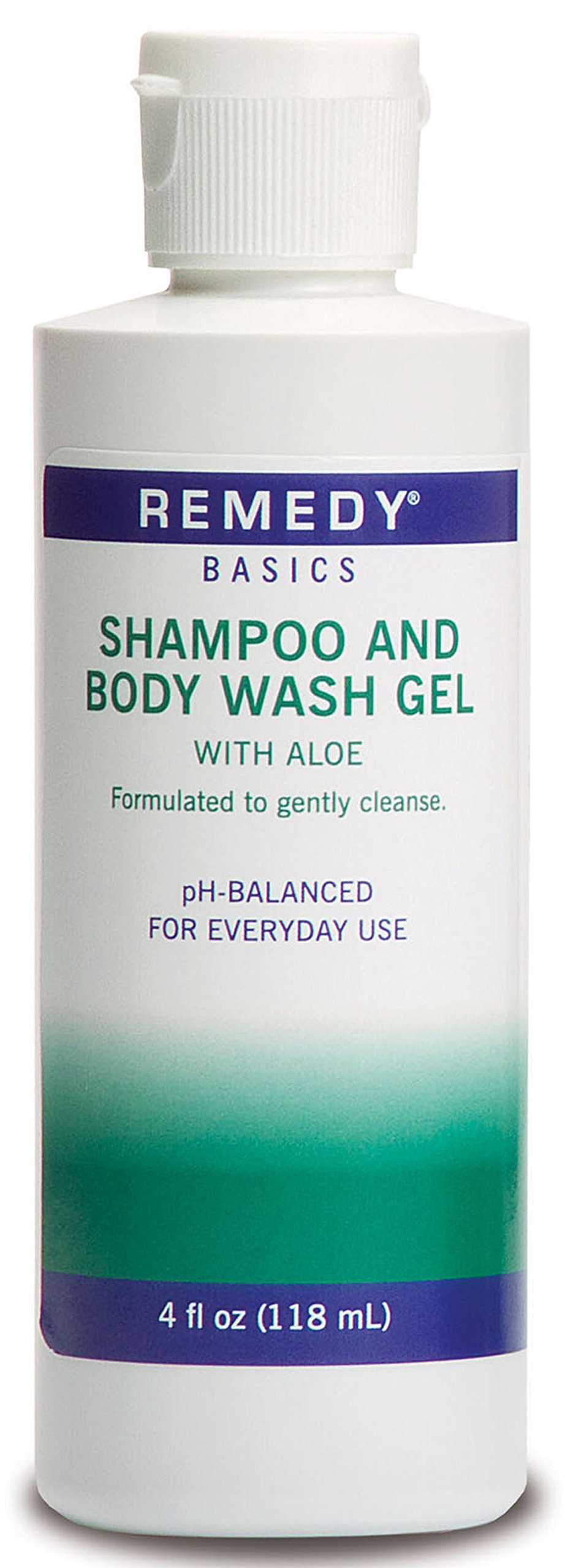 Medline MSC092SBW04 Remedy Basics Shampoo and Body Wash Gel, 4oz. (Case of 60)