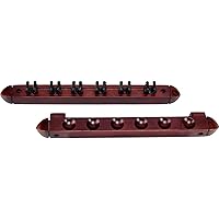 Action Two Piece 6 Cue Wall Rack with Clips - Wine