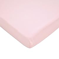 American Baby Company 100% Natural Organic Cotton Value Jersey Knit Fitted Pack N Play Playard Sheet, Pink, Soft Breathable, for Girls