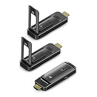 AIMIBO Wireless HDMI Transmitter *2 and Receiver 4K, Foldable Antenna, Channel Adjustable, 1080P@60Hz, 5.8G Stream Video &Audio HDMI Extender, 165FT/50M