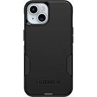 iPhone 15, iPhone 14, and iPhone 13 Commuter Series Case - BLACK, slim & tough, pocket-friendly, with port protection