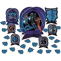 Black Panther Wakanda Forever Table Centerpiece Kit (27 Pc Set) - Marvel Action-Packed Decorations for Birthdays & Special Occasions