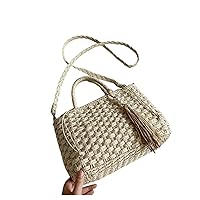 NA Straw Handbags for Women 2022, Bohemian, Beach Style, Vintage Women's Handbag
