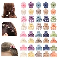 40PCS Mini Hair Claw Clips, Small Flower Hair Clips for Thin Thick Hair, 0.7