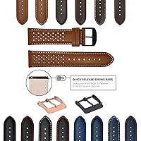 18-19-20-21-22-23-24mm Perforated Leather Watch Band Strap Compatible with Oris Quick Release