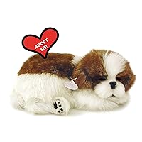 Perfect Petzzz - Original Shih Tzu, Realistic, Lifelike Stuffed Interactive Pet Toy, Companion Dog with 100% Handcrafted Synthetic Fur