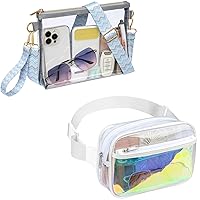 PACKISM Clear Purses for Women Stadium and Clear Fanny Pack - Bundle Sale 2 pack