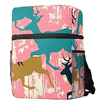 Travel Backpacks for Women,Mens Backpack,Christmas Geometric Colorful Deer,Backpack