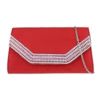 Womens Diamante Frame Clutch Bag