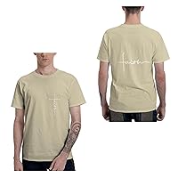 Jesus T Shirts for Men Cross Faith Letter Graphic Men's Cotton Tees Religious Christian Tshirts Short Sleeve Soft T-Shirts