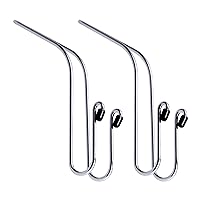 Maxsa 20057 Metal Headrest Hanger 2 Hooks for Bags, Purses and Car Storage (2-Pack), Chrome