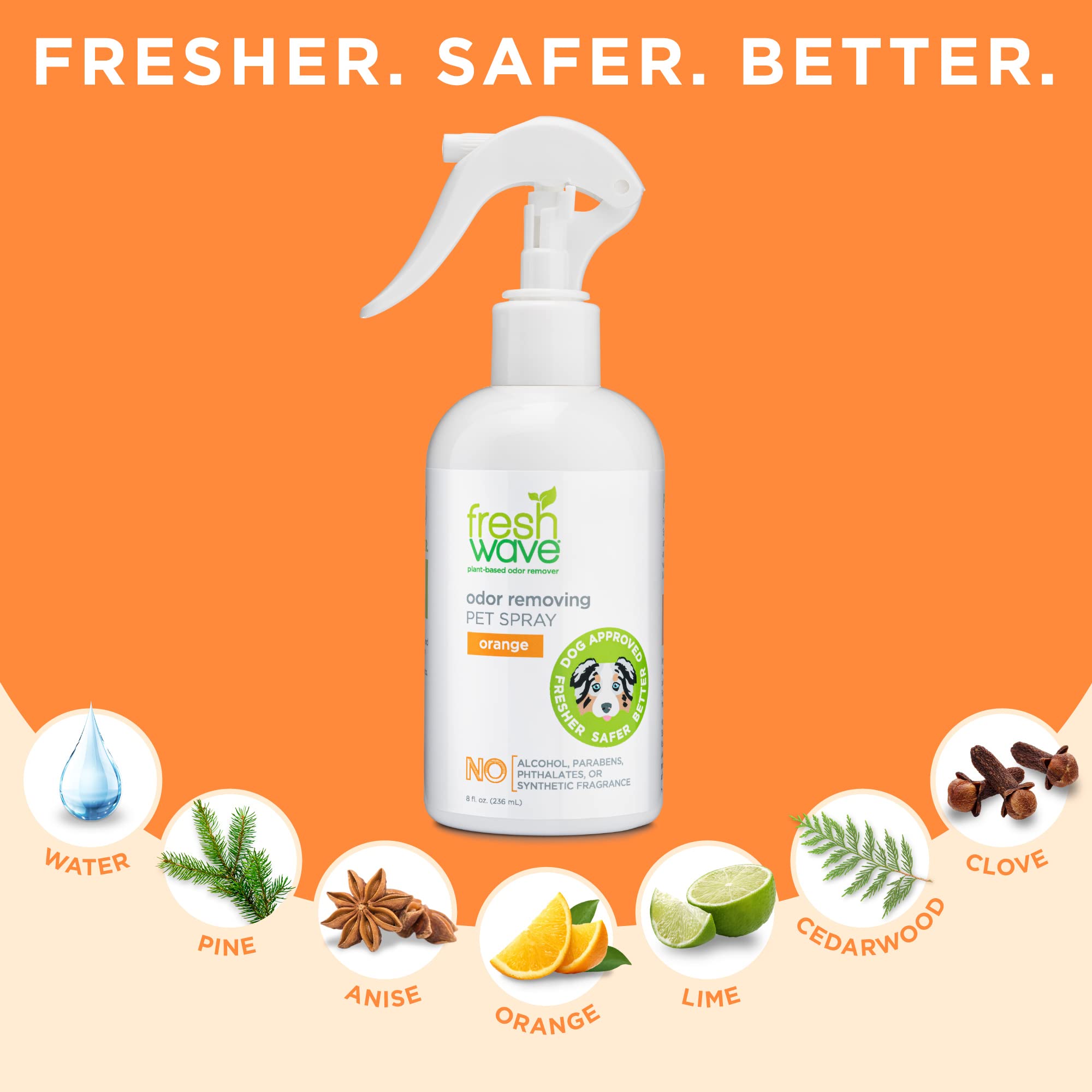 Fresh Wave Odor Removing Sprays Bundle: (4) 8 fl. oz. Sprays - Lavender, Lemon, Original, Orange