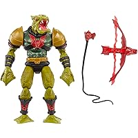 Masters of the Universe Masterverse Princess of Power Leech Action Figure, 30 Articulations, Armor, Whip & Crossbow, 7-inch Scale Motu Toy
