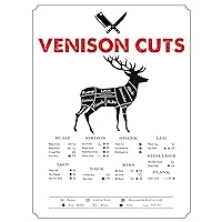 Decor Print Store Laminated Poster: 24x30 Venison Deer Cuts Butcher Chart How To Prepare Cook Photo Picture Artwork Art Print Wall Hanging
