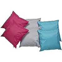 ECR4Kids Floor Pillow Set, 17in, Flexible Seating, Assorted, 6-Piece