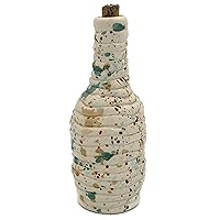 Confetti Decorative Ceramic Bottles With Cork Stoppers, Portuguese Handmade Clay, Eclectic Home Decor Accents