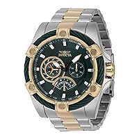 Invicta Men's Bolt 52mm Stainless Steel Quartz Watch, Two Tone (Model: 46870)