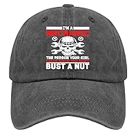 L'm A Mechanic The Person Your Girl Calls When You Can't Bust A Nut Sun Hat Mens Outdoor Hat Pigment Black Trucker Hats Women Gifts for Mom Sun Hats