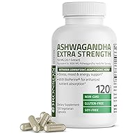 Ashwagandha Extra Strength Stress & Mood Support with BioPerine - Non GMO Formula, 120 Vegetarian Capsules