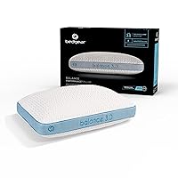 Bedgear Balance Performance Pillow - Size 3.0 - Moisture Wicking Bed Pillows for All Sleep Positions - Medium-Firm Firmness - Washable Cover - Back, Stomach, and Side Sleeper Pillow - 20