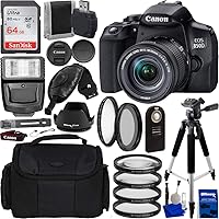 Ultimaxx Advanced Canon EOS 850D (T8i) with EF-S 18-55mm Lens Bundle - Includes: 64GB Ultra Memory Card, Digital Flash, Medium Gadget Bag, Variable Neutral Density Filter & Much More (Renewed)
