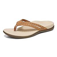 Vionic Women's Tide Tasha Toe-Post Slide Sandal - Supportive Ladies Orthotic Sandals that Include Three Zone Comfort with Arch Support- Flip Flop for Ladies, Medium Fit, Sizes 5-12