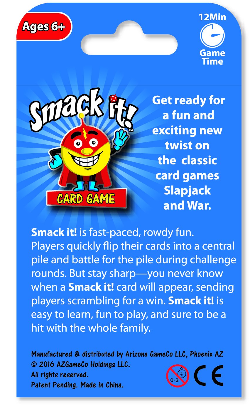 Arizona GameCo Smack it! Card Game for Kids | Ages 6-12 | Fun, Fast-paced and Easy to Learn | Family Game Night Friendly | a Great Boy or Girl Gift Idea