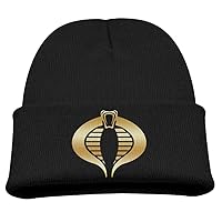 GI Joe Cobra Gold Logo Kids Skullies and Beanies Black