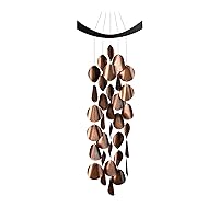Woodstock Chimes Signature Collection, Moonlight Waves, 34'' Copper Decor Designs - Coastal Gifts Wind Chimes for Outdoor, Patio, Home or Garden Décor (MW)