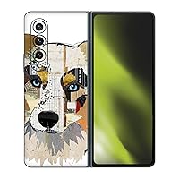 Head Case Designs Officially Licensed Michel Keck Australian Shepherd Dogs 3 Vinyl Sticker Skin Decal Cover Compatible with Samsung Galaxy Z Fold4