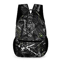 Abstract Shabby Texture Geometric Element Travel Laptop Backpack Durable Computer Bag Daypack for Men Women