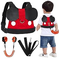 Accmor Toddler Leash Harness, Child Harness Baby Leash + Anti-Lost Wrist Link, Cute Kids Harness with Walking Assistant Strap Belt Tether for 1-5 Years Boys and Girls to Zoo or Mall