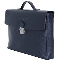 Richmond Leather Flap Over Briefcase Midnight