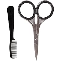 Revlon Men's Series Facial Hair Kit, includes Scissors and Comb for Trimming and Styling, Made with Stainless Steel