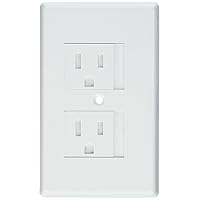 Mommys Helper 25-Pack Bulk Safe Plate Electrical Outlet Covers Standard, White