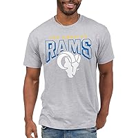 Junk Food Clothing x NFL - Los Angeles Rams - Bold Logo - Unisex Adult Short Sleeve Fan T-Shirt for Men and Women - Size 3X-Large