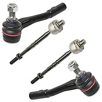 Front Steering Tie Rod End Inner Outer Kit Set 4pc for MB Mercedes C CLK Series RWD Rear Wheel Drive