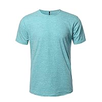 NE PEOPLE Mens Basic/Contrast Color U Neck Short Sleeve T-Shirts (6 Colors)