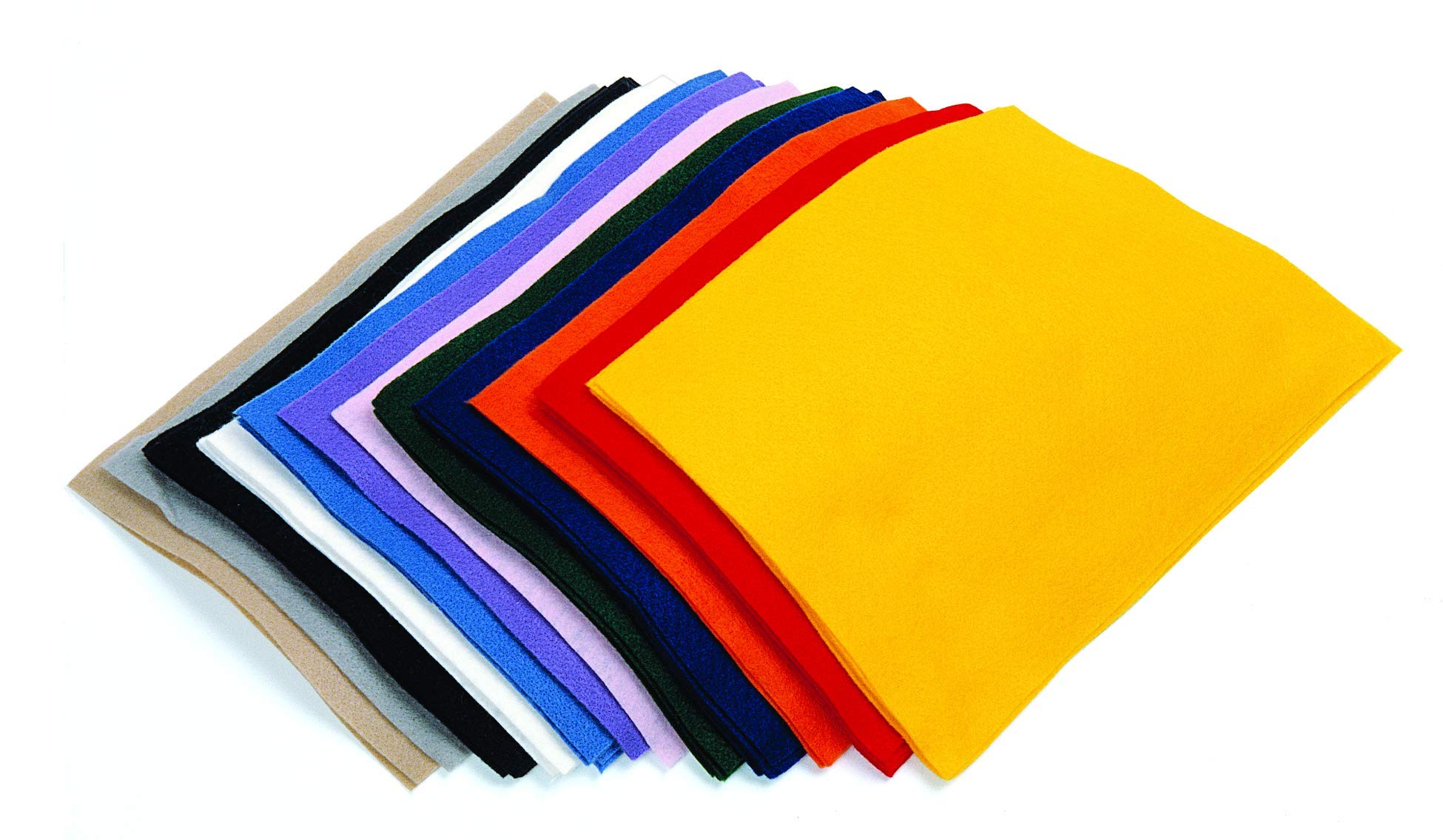 Colorations 100% Polyester Felt Sheets 9 inches x 12 inches, 13 colors, 1mm Thick, 50 Sheet Pack for Sewing and DIY Arts & Crafts Projects