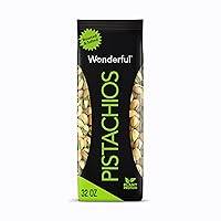 Wonderful Pistachios In Shell, Roasted and Salted Nuts - 32 Ounce Bag, Healthy Snack, Protein Snack, Pantry Staple