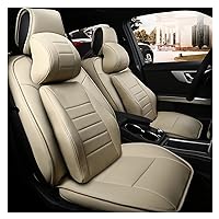Car Seats Surrounded by Four Seasons General All Winter Summer Cushion Cushion Car Sit Full Leather Seats (Color : Beige Luxury)