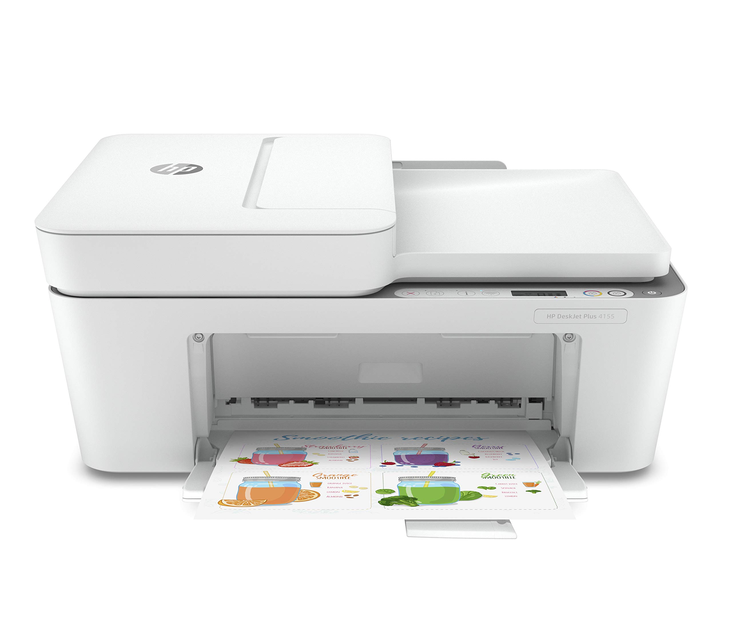 HP DeskJet Plus 4155 Wireless All-in-One Printer, Mobile Print, Scan & Copy, HP Instant Ink Ready, Auto Document Feeder, Works with Alexa (3XV13A)