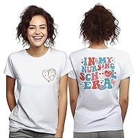 Women's Casual T-Shirts - in My Nursing School Era Tee - Crewneck Short Sleeve - Gift for Nursing Student