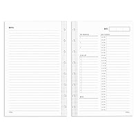 TUL® Discbound Undated Daily Refill Pages, Junior Size, 2 Pages Per Day, 50 Sheets
