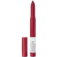 Maybelline Super Stay Ink Crayon Lipstick Makeup, Precision Tip Matte Lip Crayon with Built-in Sharpener, Longwear Up To 8Hrs, Own Your Empire, Blue Red, 1 Count