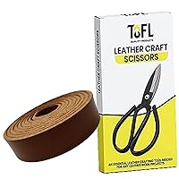 Save with TOFL's Medium Brown Leather Strap and Leather Craft Scissors 1