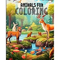 Animals for Coloring (Portuguese Edition)